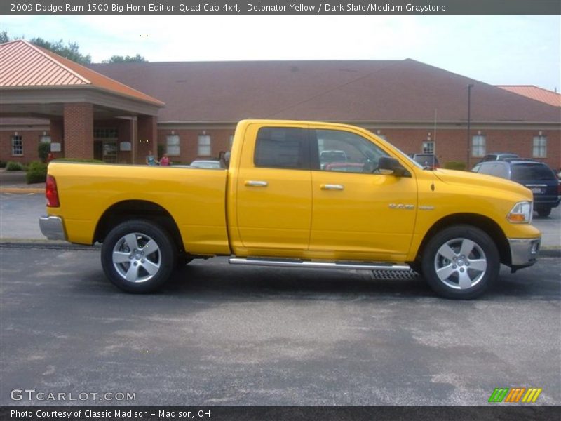 Detonator Yellow / Dark Slate/Medium Graystone 2009 Dodge Ram 1500 Big Horn Edition Quad Cab 4x4