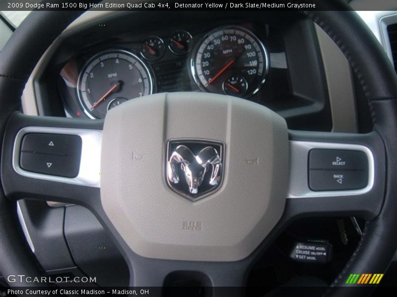 Detonator Yellow / Dark Slate/Medium Graystone 2009 Dodge Ram 1500 Big Horn Edition Quad Cab 4x4