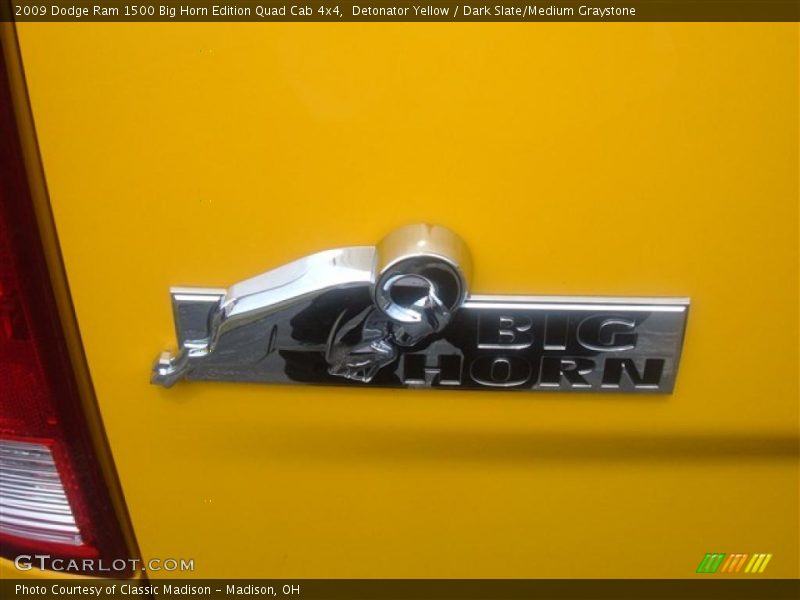 Detonator Yellow / Dark Slate/Medium Graystone 2009 Dodge Ram 1500 Big Horn Edition Quad Cab 4x4