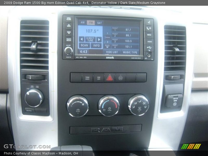Detonator Yellow / Dark Slate/Medium Graystone 2009 Dodge Ram 1500 Big Horn Edition Quad Cab 4x4