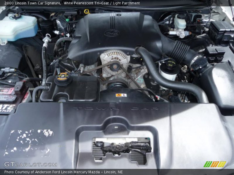 White Pearlescent Tri-Coat / Light Parchment 2000 Lincoln Town Car Signature