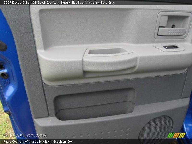 Electric Blue Pearl / Medium Slate Gray 2007 Dodge Dakota ST Quad Cab 4x4