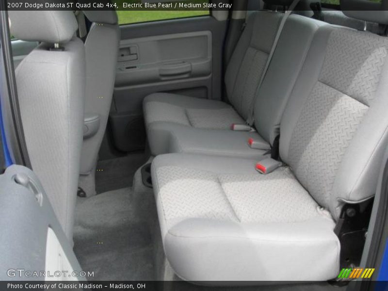 Electric Blue Pearl / Medium Slate Gray 2007 Dodge Dakota ST Quad Cab 4x4