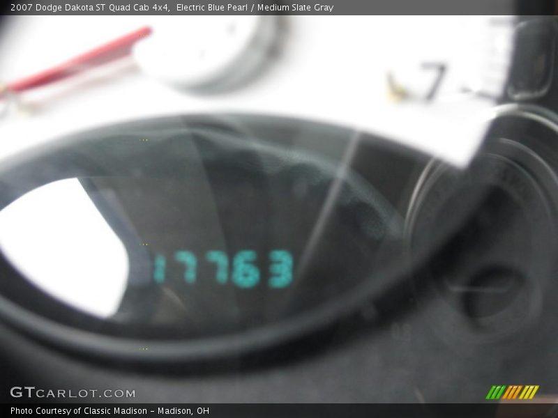 Electric Blue Pearl / Medium Slate Gray 2007 Dodge Dakota ST Quad Cab 4x4