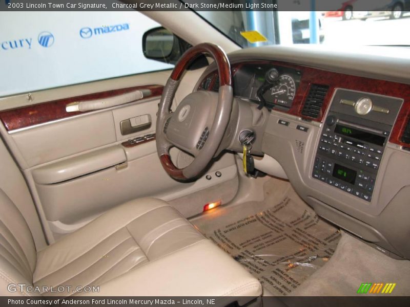 Charcoal Grey Metallic / Dark Stone/Medium Light Stone 2003 Lincoln Town Car Signature
