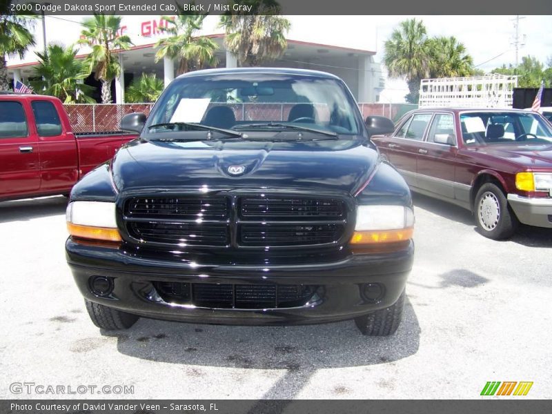 Black / Mist Gray 2000 Dodge Dakota Sport Extended Cab