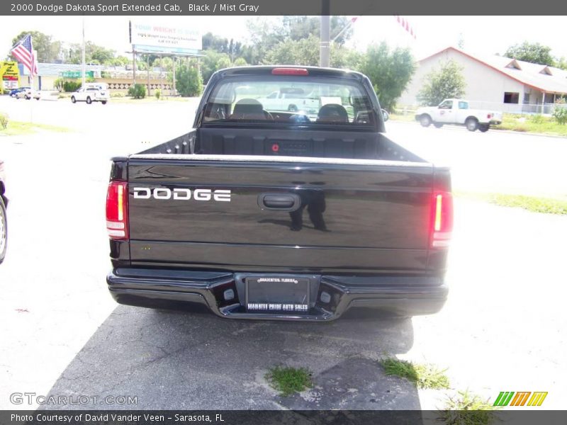 Black / Mist Gray 2000 Dodge Dakota Sport Extended Cab