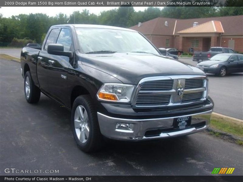 Brilliant Black Crystal Pearl / Dark Slate/Medium Graystone 2009 Dodge Ram 1500 Big Horn Edition Quad Cab 4x4