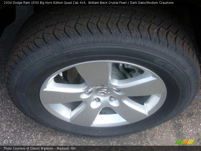 Brilliant Black Crystal Pearl / Dark Slate/Medium Graystone 2009 Dodge Ram 1500 Big Horn Edition Quad Cab 4x4