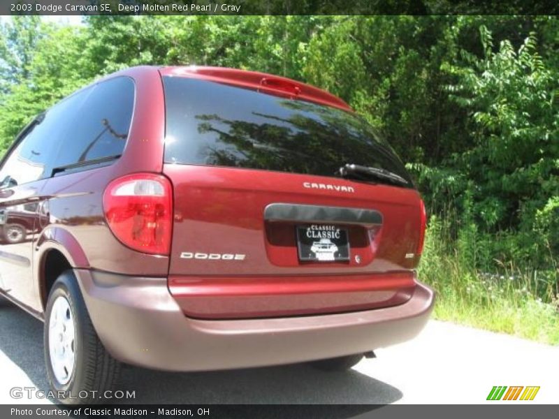 Deep Molten Red Pearl / Gray 2003 Dodge Caravan SE