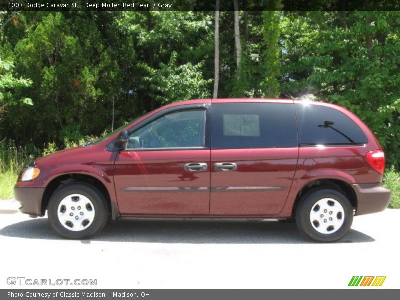 Deep Molten Red Pearl / Gray 2003 Dodge Caravan SE