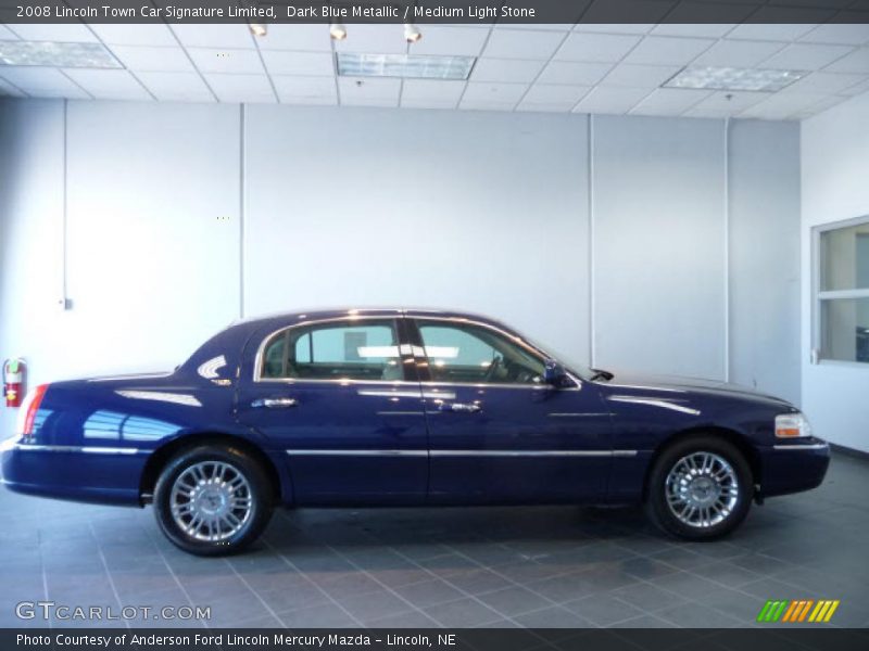 Dark Blue Metallic / Medium Light Stone 2008 Lincoln Town Car Signature Limited