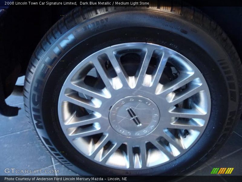 Dark Blue Metallic / Medium Light Stone 2008 Lincoln Town Car Signature Limited