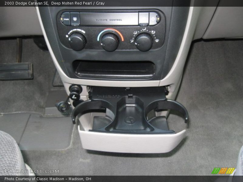 Deep Molten Red Pearl / Gray 2003 Dodge Caravan SE