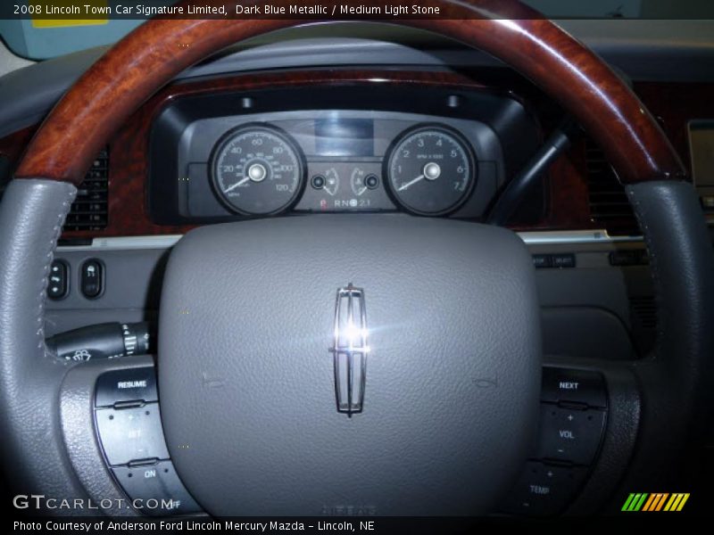 Dark Blue Metallic / Medium Light Stone 2008 Lincoln Town Car Signature Limited