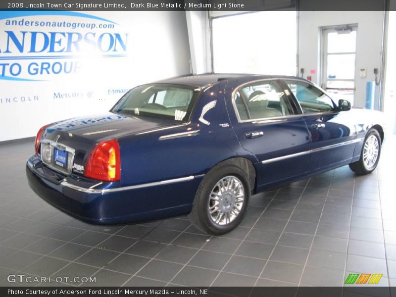 Dark Blue Metallic / Medium Light Stone 2008 Lincoln Town Car Signature Limited