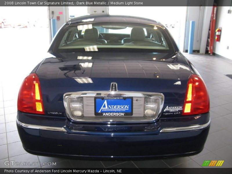 Dark Blue Metallic / Medium Light Stone 2008 Lincoln Town Car Signature Limited