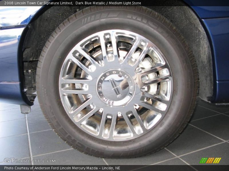Dark Blue Metallic / Medium Light Stone 2008 Lincoln Town Car Signature Limited