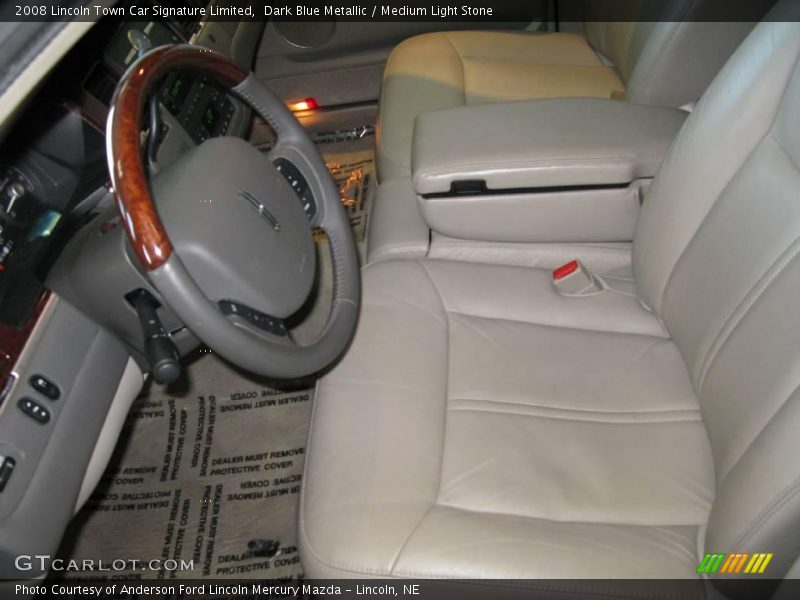 Dark Blue Metallic / Medium Light Stone 2008 Lincoln Town Car Signature Limited