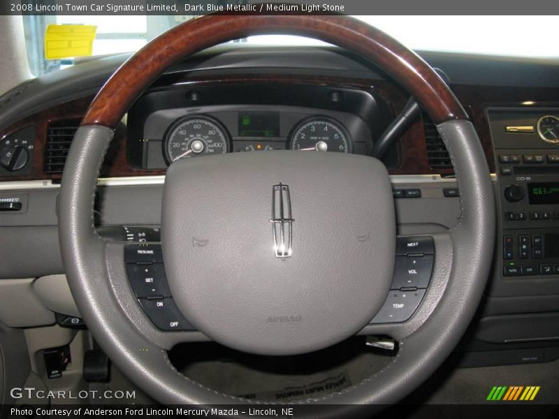 Dark Blue Metallic / Medium Light Stone 2008 Lincoln Town Car Signature Limited