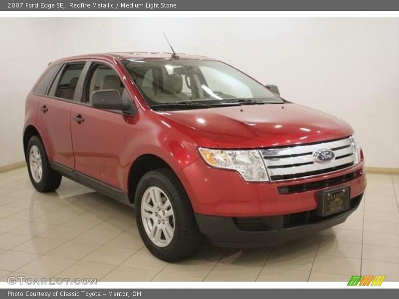 Redfire Metallic / Medium Light Stone 2007 Ford Edge SE