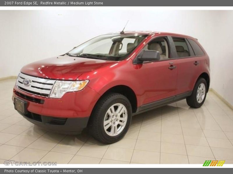 Redfire Metallic / Medium Light Stone 2007 Ford Edge SE