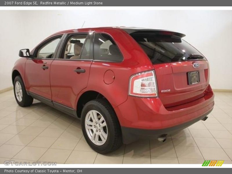 Redfire Metallic / Medium Light Stone 2007 Ford Edge SE