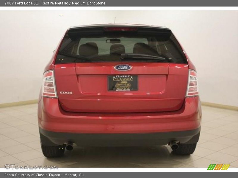 Redfire Metallic / Medium Light Stone 2007 Ford Edge SE