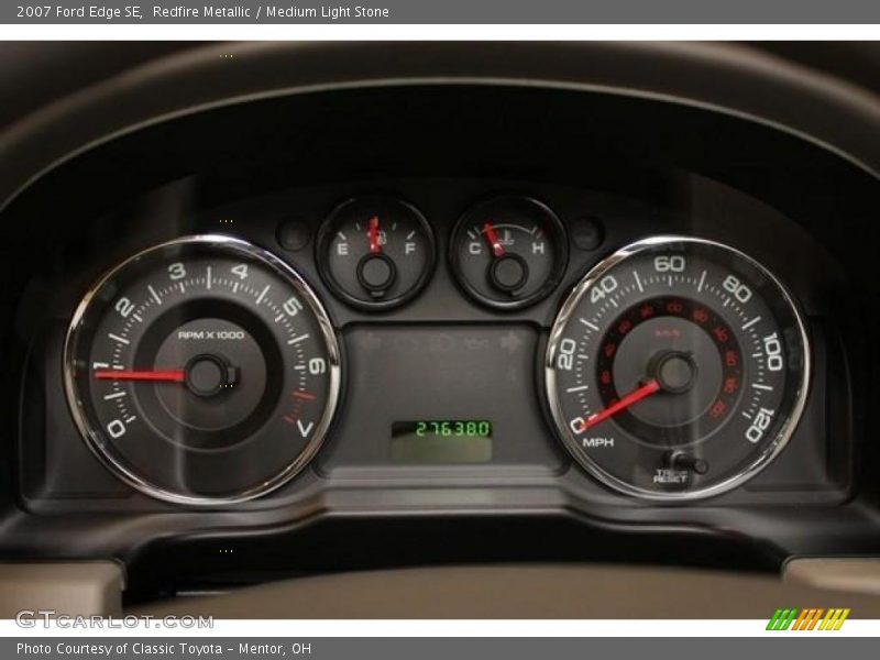 Redfire Metallic / Medium Light Stone 2007 Ford Edge SE