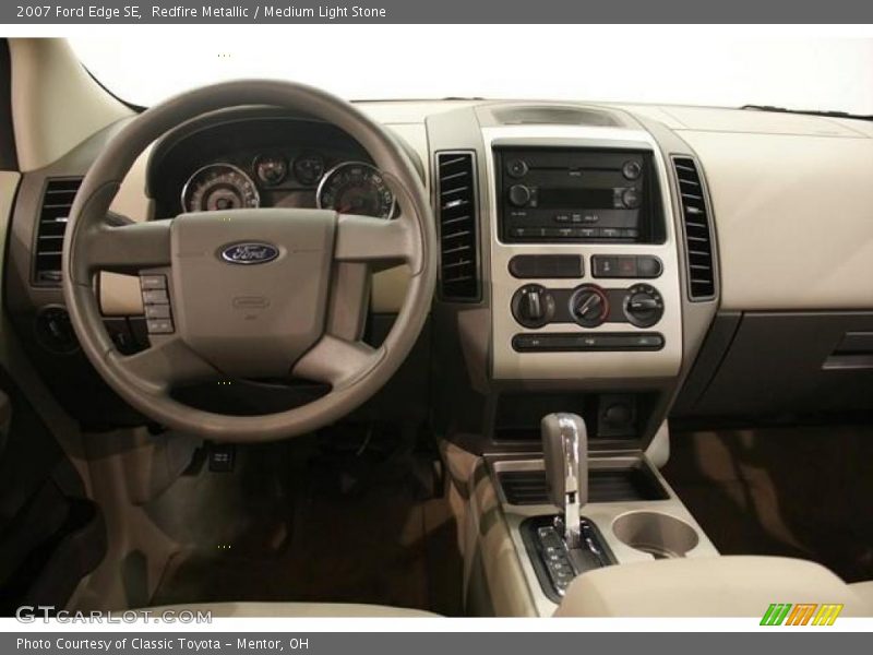 Redfire Metallic / Medium Light Stone 2007 Ford Edge SE