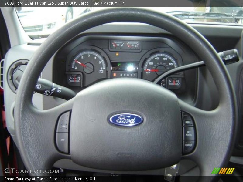Red / Medium Flint 2009 Ford E Series Van E250 Super Duty Cargo