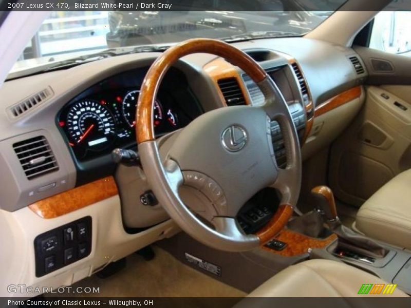 Blizzard White Pearl / Dark Gray 2007 Lexus GX 470