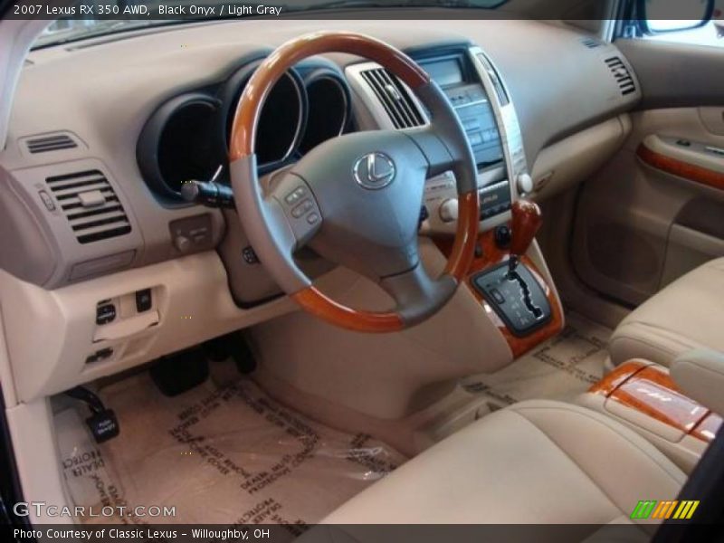 Black Onyx / Light Gray 2007 Lexus RX 350 AWD