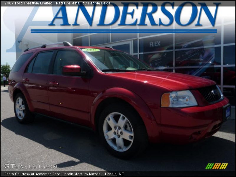 Red Fire Metallic / Pebble Beige 2007 Ford Freestyle Limited