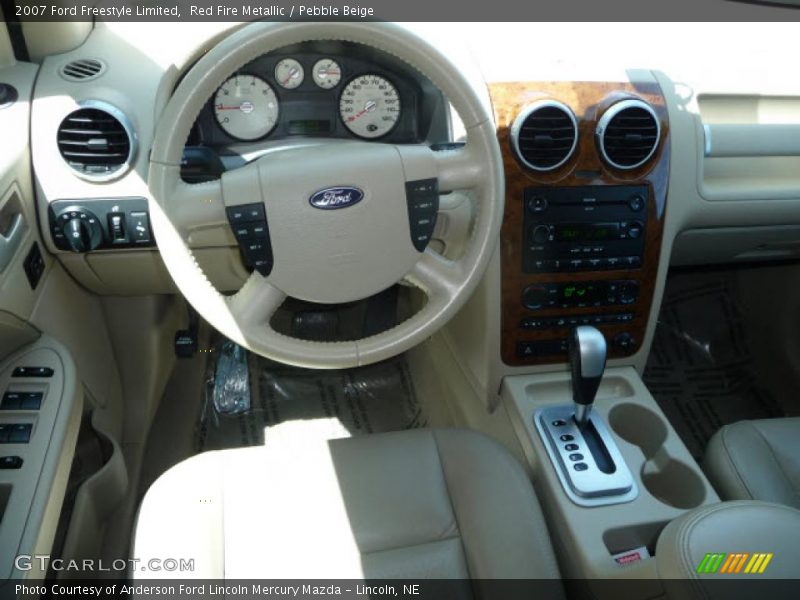 Red Fire Metallic / Pebble Beige 2007 Ford Freestyle Limited