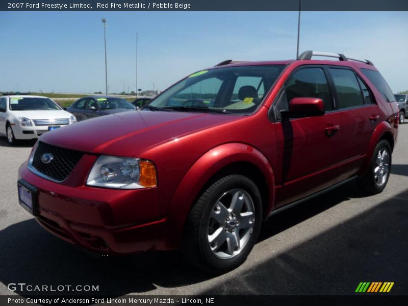 Red Fire Metallic / Pebble Beige 2007 Ford Freestyle Limited