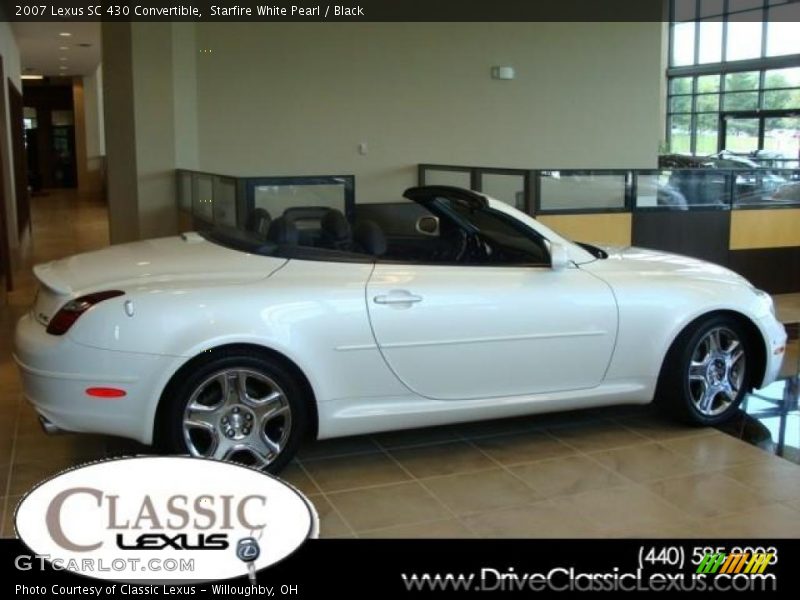 Starfire White Pearl / Black 2007 Lexus SC 430 Convertible