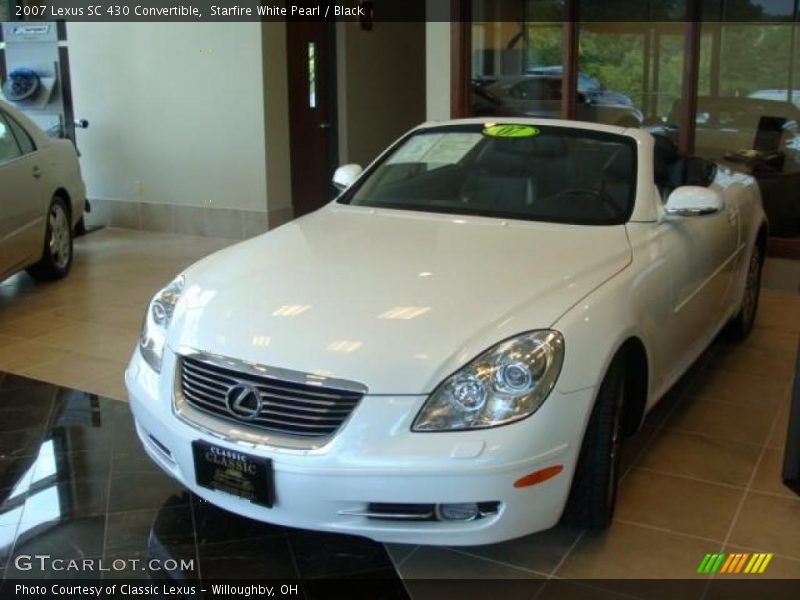 Starfire White Pearl / Black 2007 Lexus SC 430 Convertible