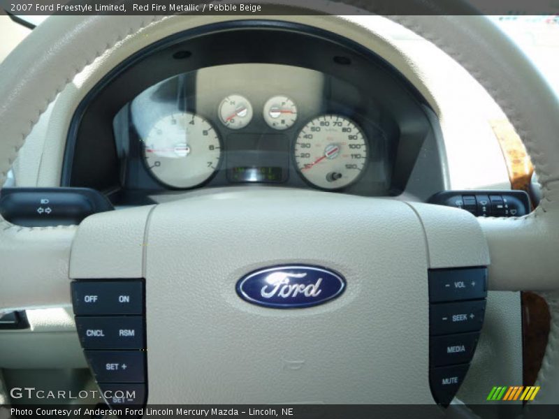 Red Fire Metallic / Pebble Beige 2007 Ford Freestyle Limited