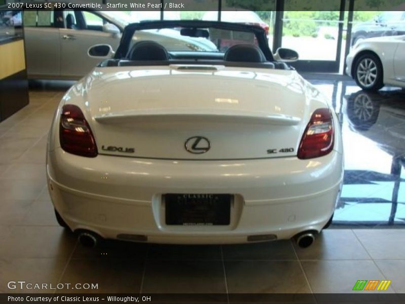 Starfire White Pearl / Black 2007 Lexus SC 430 Convertible