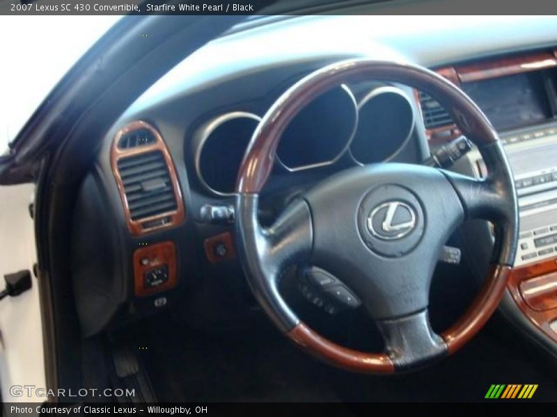 Starfire White Pearl / Black 2007 Lexus SC 430 Convertible
