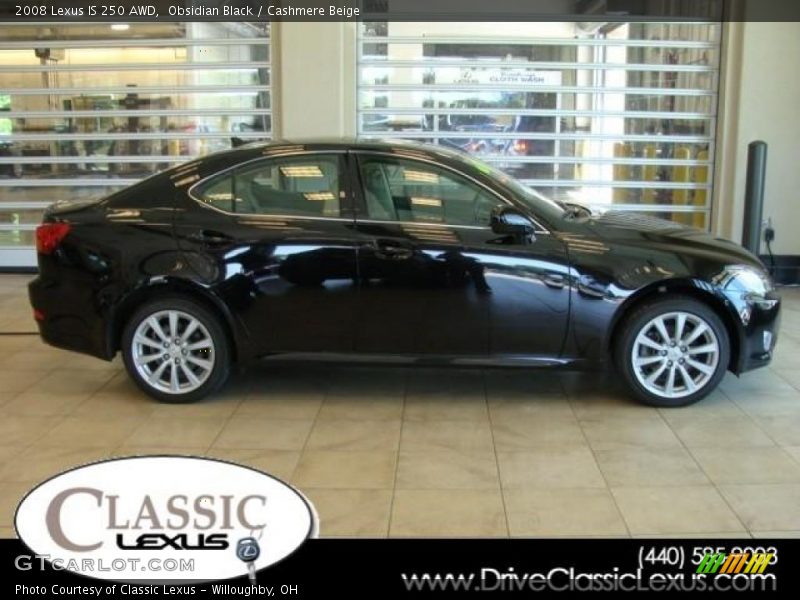 Obsidian Black / Cashmere Beige 2008 Lexus IS 250 AWD