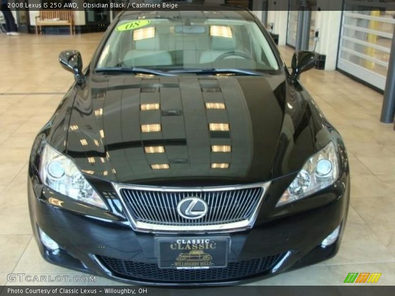 Obsidian Black / Cashmere Beige 2008 Lexus IS 250 AWD