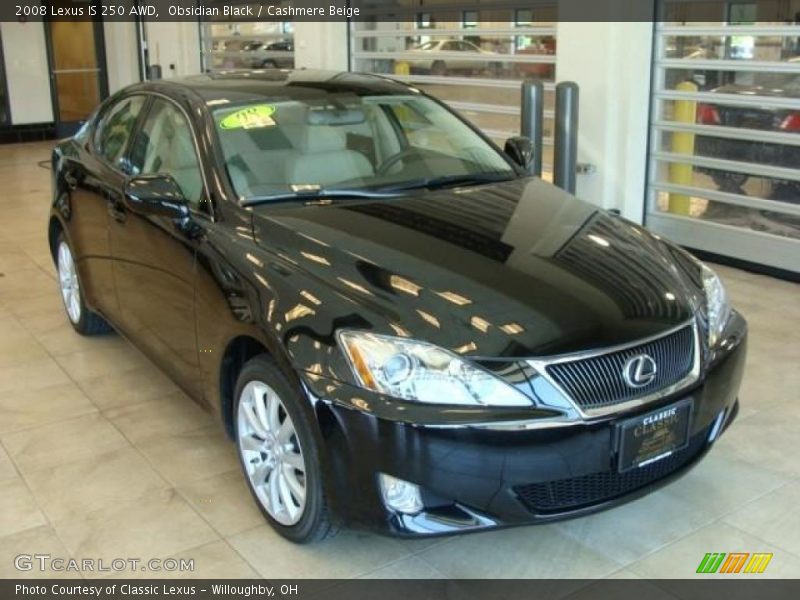 Obsidian Black / Cashmere Beige 2008 Lexus IS 250 AWD
