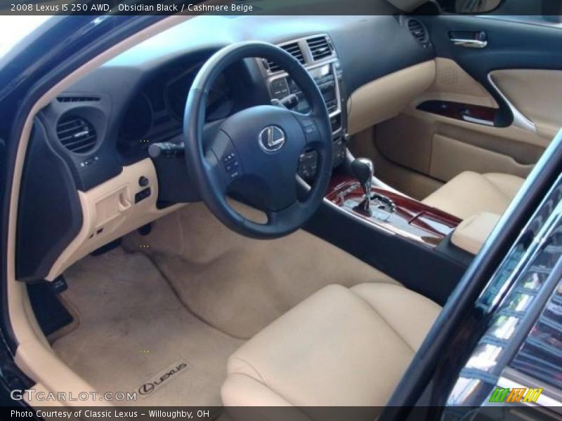 Obsidian Black / Cashmere Beige 2008 Lexus IS 250 AWD