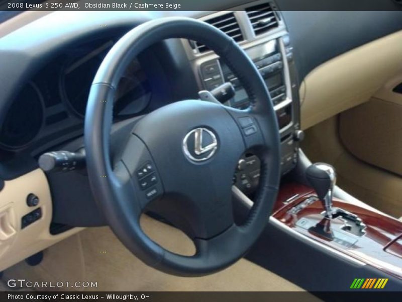Obsidian Black / Cashmere Beige 2008 Lexus IS 250 AWD