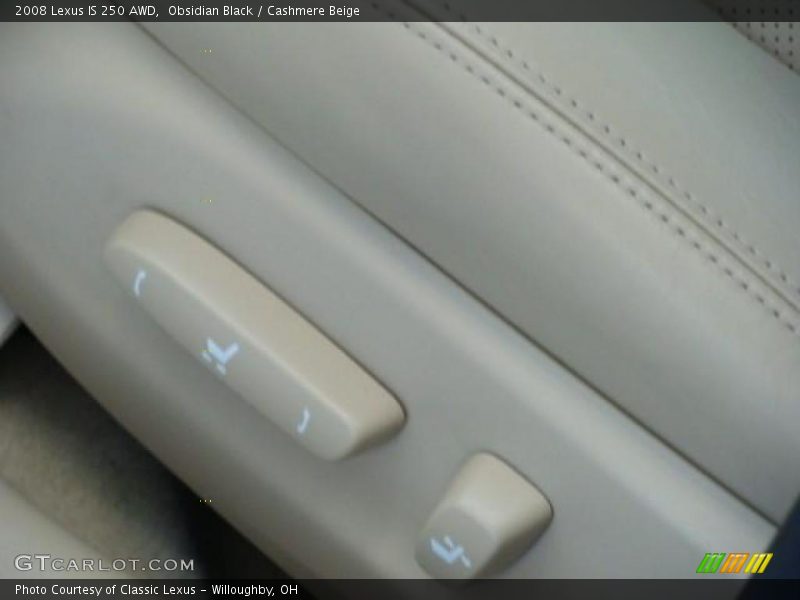 Obsidian Black / Cashmere Beige 2008 Lexus IS 250 AWD