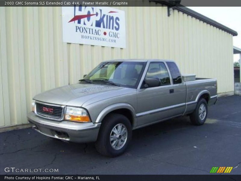 Pewter Metallic / Graphite 2003 GMC Sonoma SLS Extended Cab 4x4