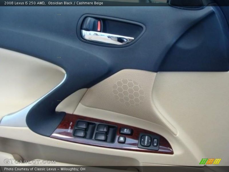 Obsidian Black / Cashmere Beige 2008 Lexus IS 250 AWD