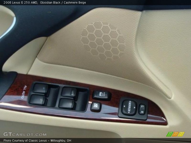 Obsidian Black / Cashmere Beige 2008 Lexus IS 250 AWD